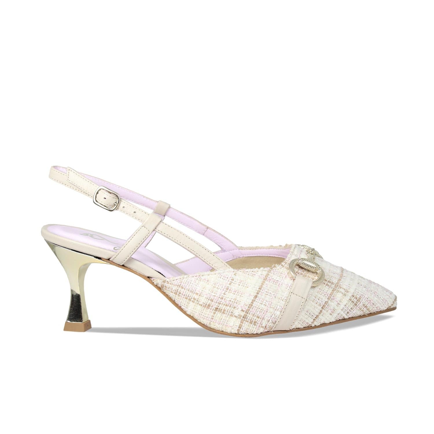 Shoes Addison: Cream Tweed & Leather Sole Bliss USA