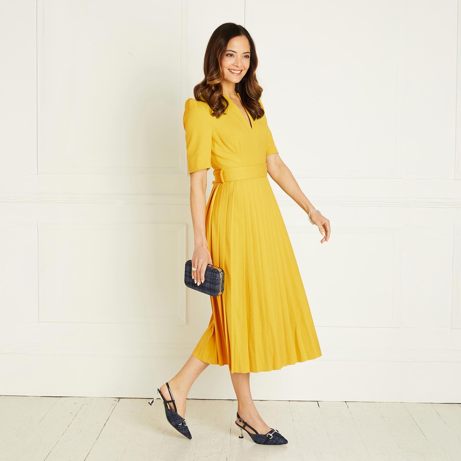 Shoes Addison: Navy Tweed & Patent Sole Bliss USA