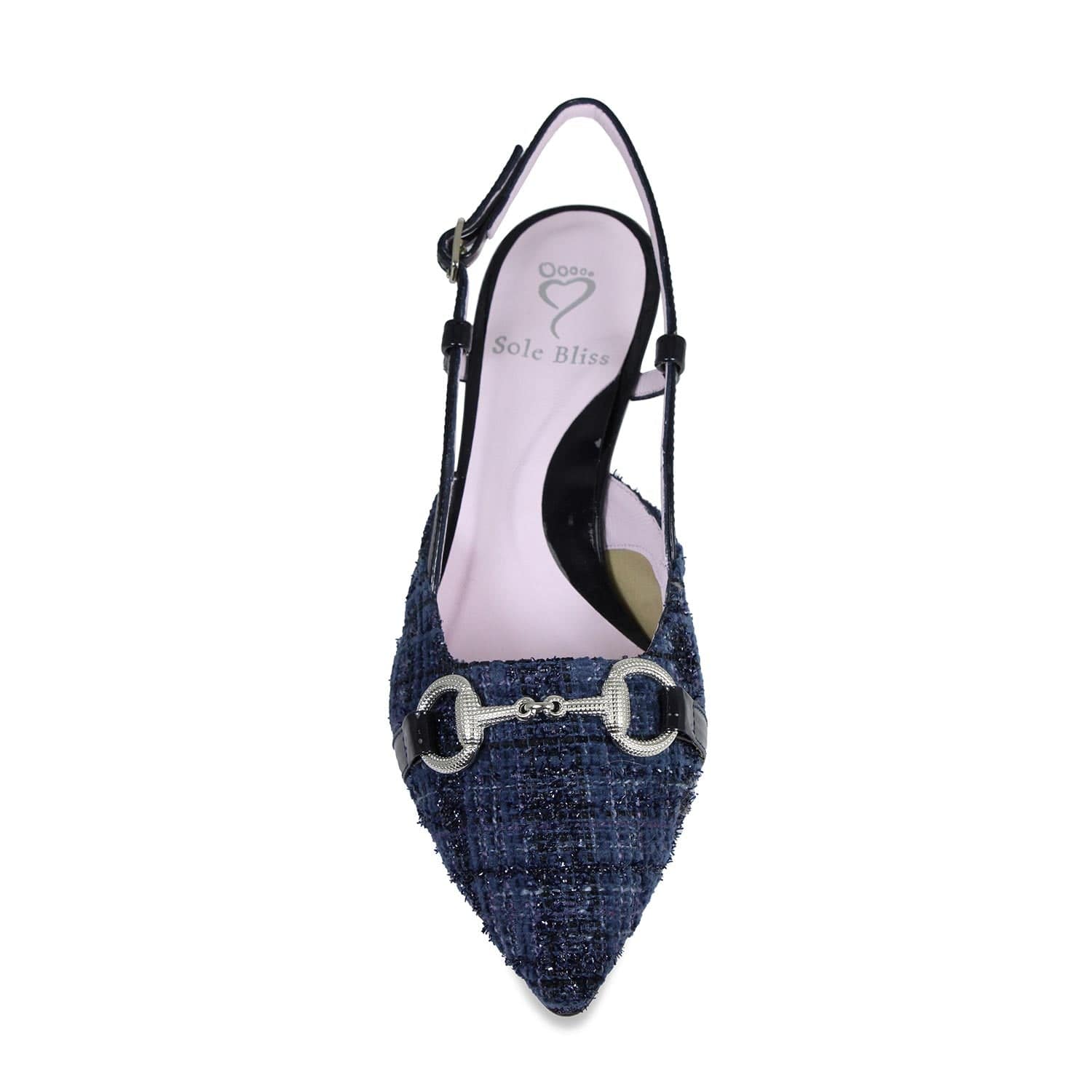 Shoes Addison: Navy Tweed & Patent Sole Bliss USA