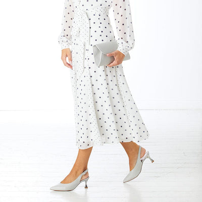 Shoes Audrey: Pale Gray Leather Sole Bliss USA