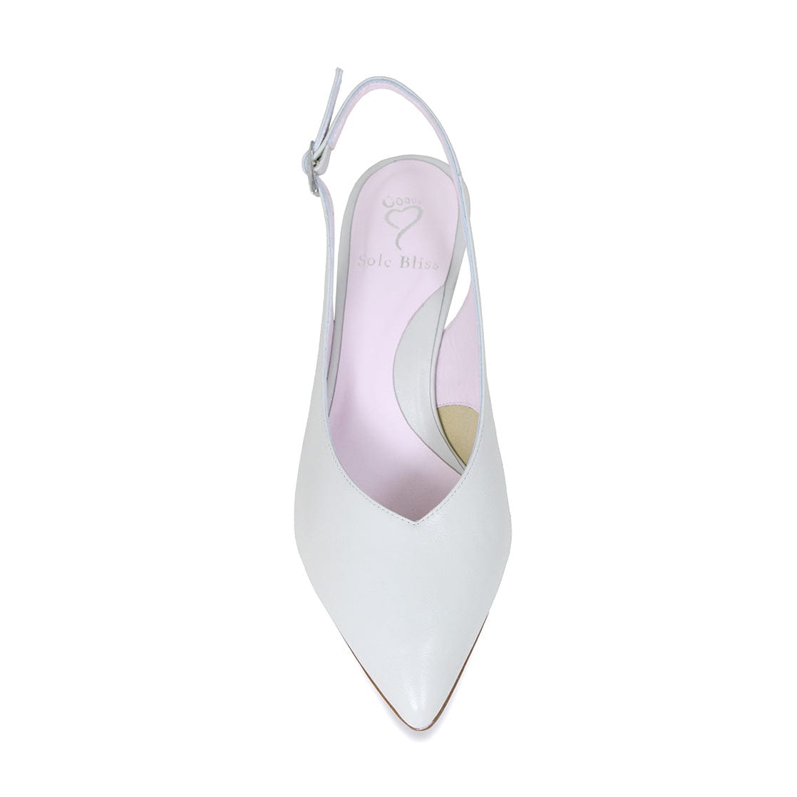 Shoes Audrey: Pale Gray Leather Sole Bliss USA