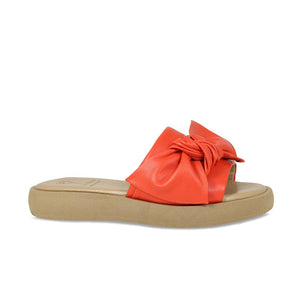 Shoes Bailey: Coral Red Leather Sole Bliss USA