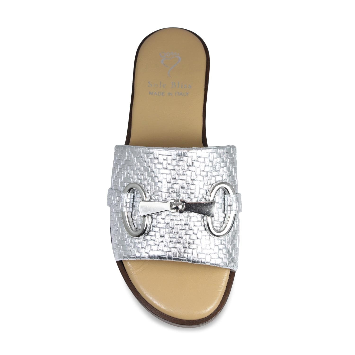 Shoes Bardot: Silver Weave Leather Sole Bliss USA