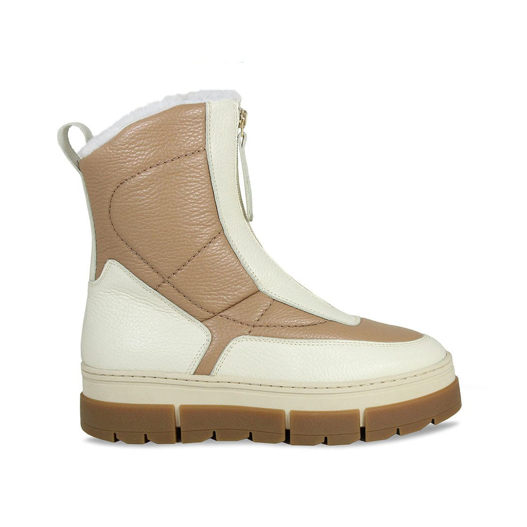catorce ブーツサンダル37 Blizzard: Cream & Camel Leather - Warm Boots for Women | Sole