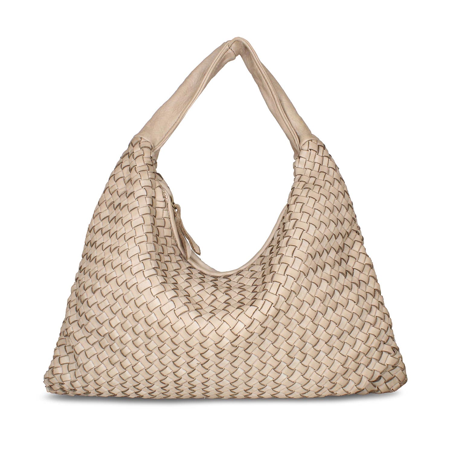 Bags Blythe: Pale Taupe Weave Leather Sole Bliss USA
