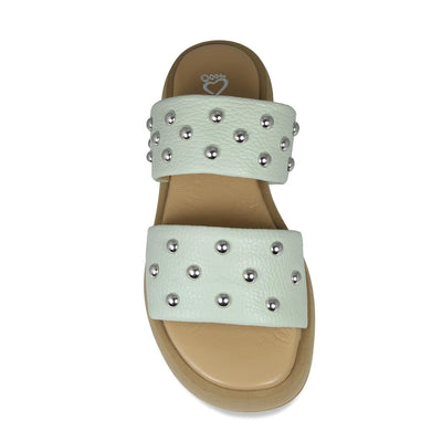 Shoes Bobbi: Mint Leather Sole Bliss USA