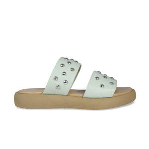Shoes Bobbi: Mint Leather Sole Bliss USA