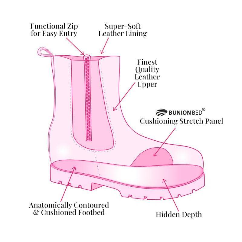 Boots Tread: Chestnut Leather Sole Bliss USA