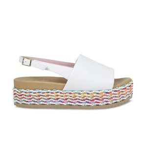 Shoes Brandy: White Leather & Multi Sole Bliss USA