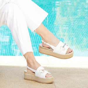 Shoes Bree: White Leather Sole Bliss USA
