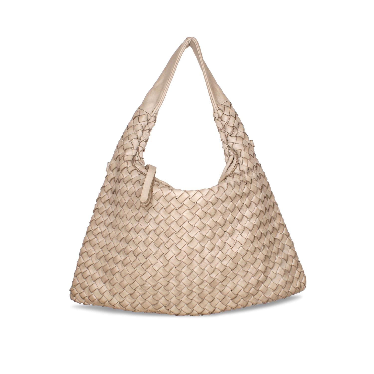 Bags Bronte: Pale Taupe Weave Leather Sole Bliss USA