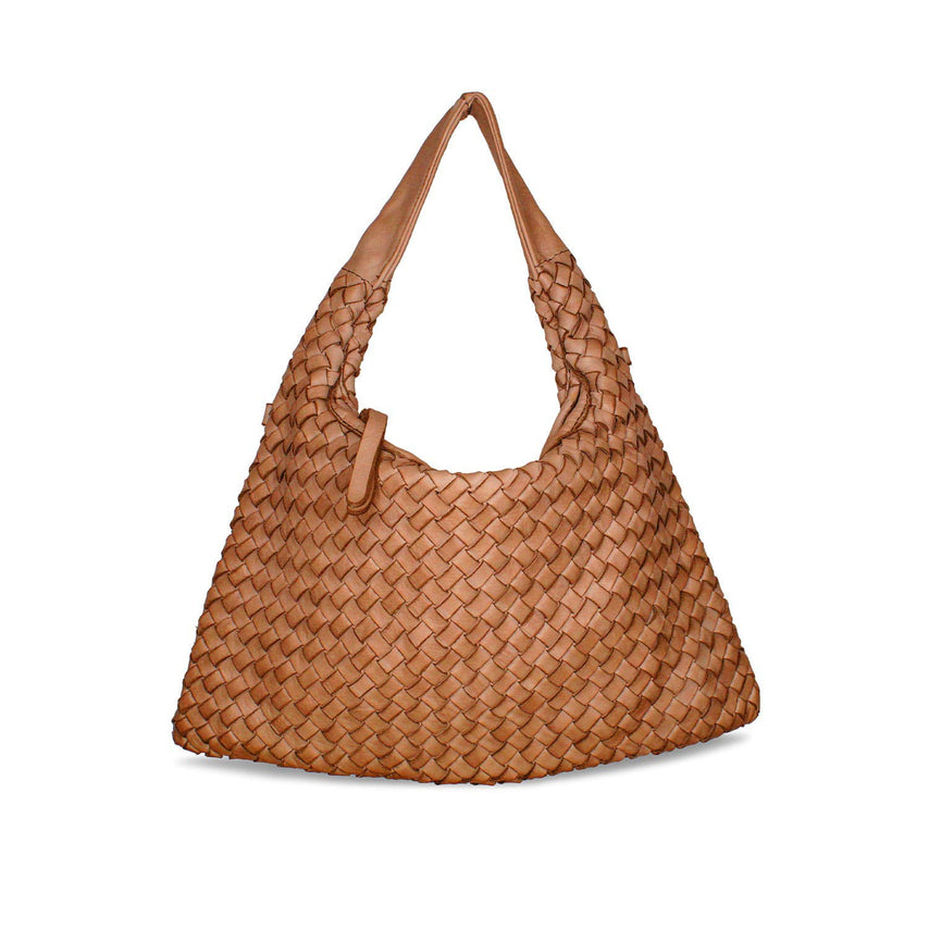 Bronte: Tan Weave Leather Bags Sole Bliss Tan Weave Leather