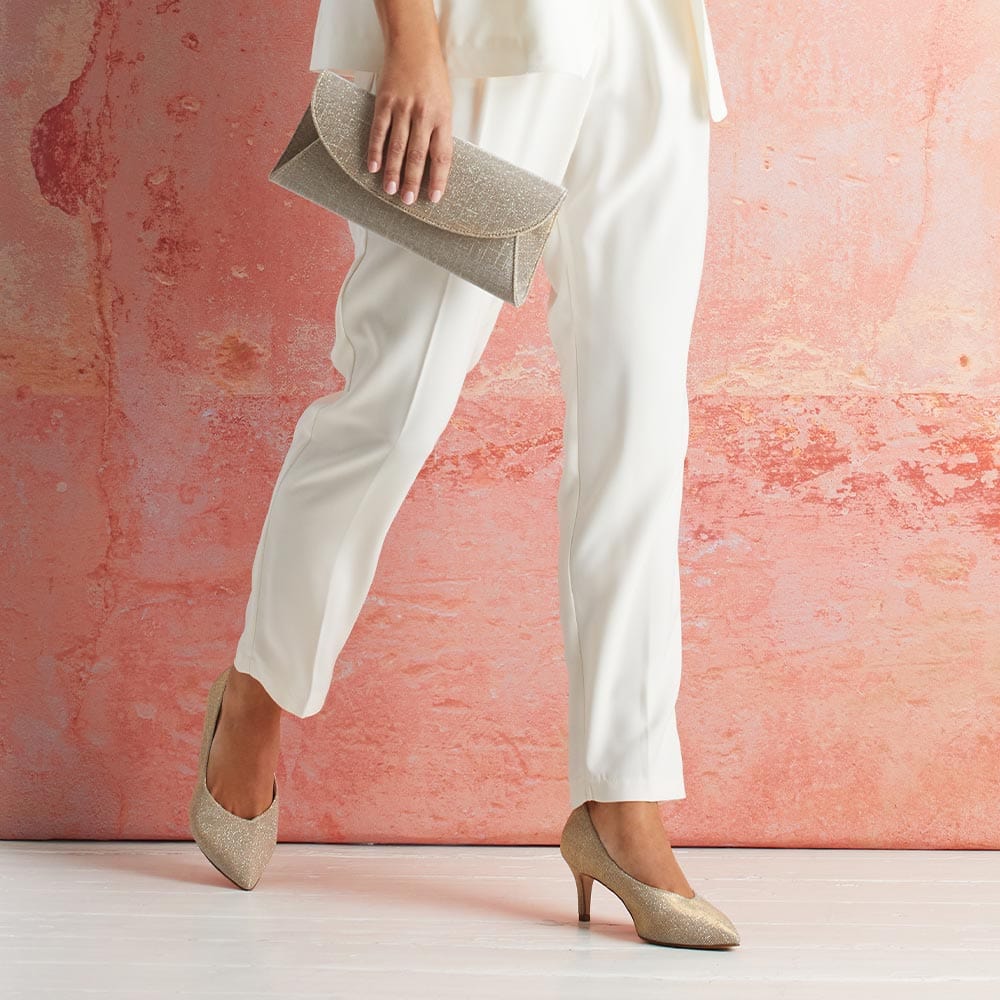 Shoes Carmen: Metallic Taupe Sole Bliss USA
