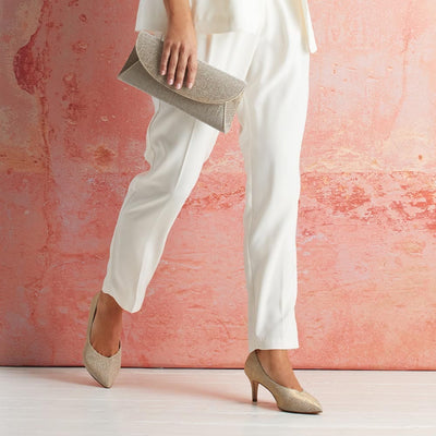 Shoes Carmen: Metallic Taupe Sole Bliss USA
