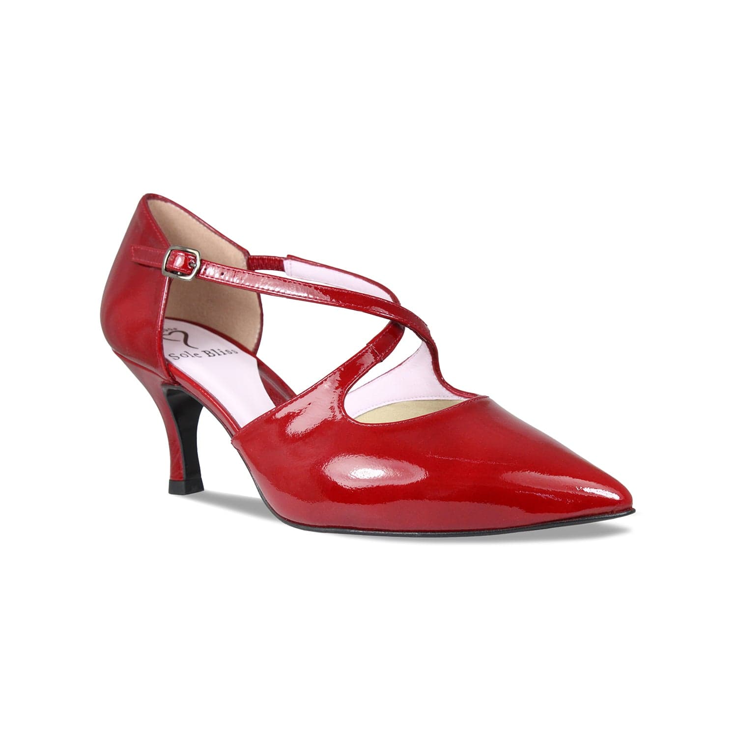 Shoes Cecilia: Deep Red Patent Leather Sole Bliss USA