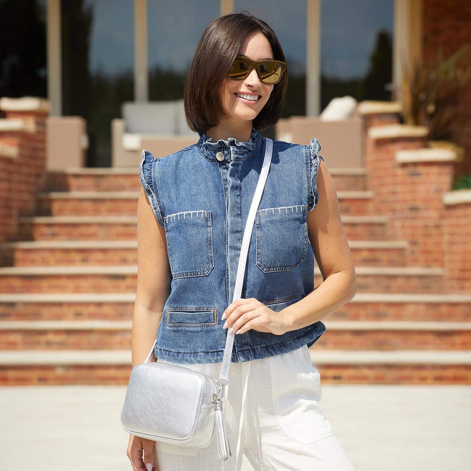 Bags Coco: Silver Leather Sole Bliss USA