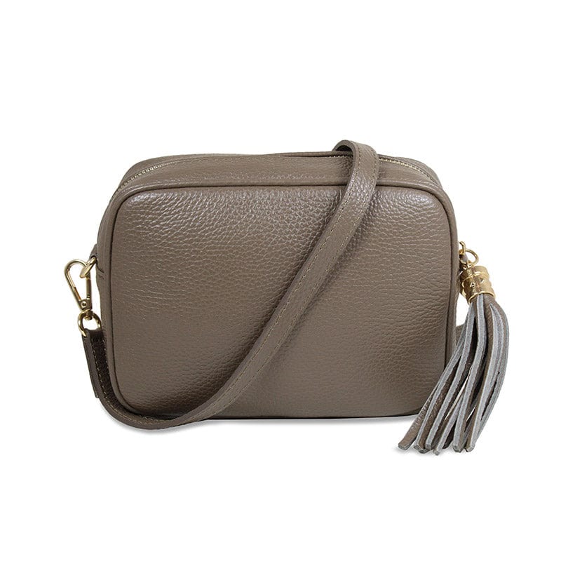 Bags Coco: Taupe Leather & Animal Print Sole Bliss USA