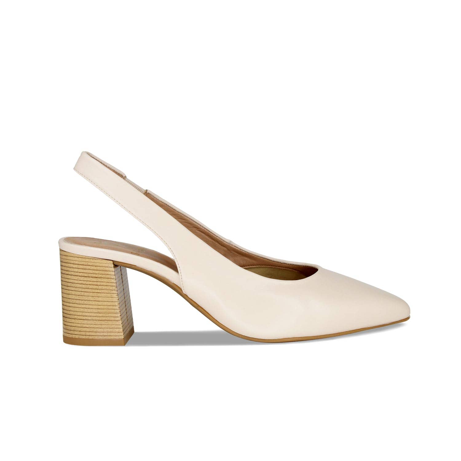 Shoes Darcy: Cream Leather Sole Bliss USA