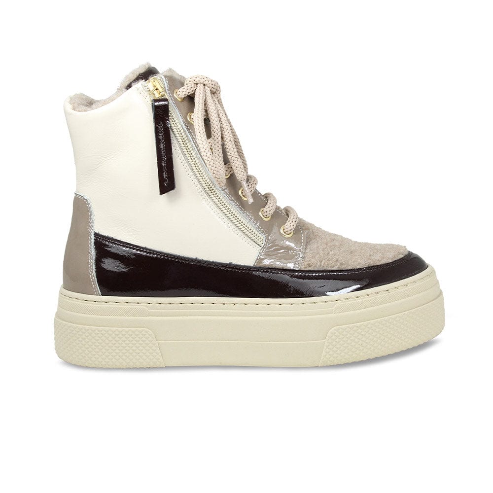 Shoes Destiny: Taupe Multi Patent & Wool Lining Sole Bliss USA