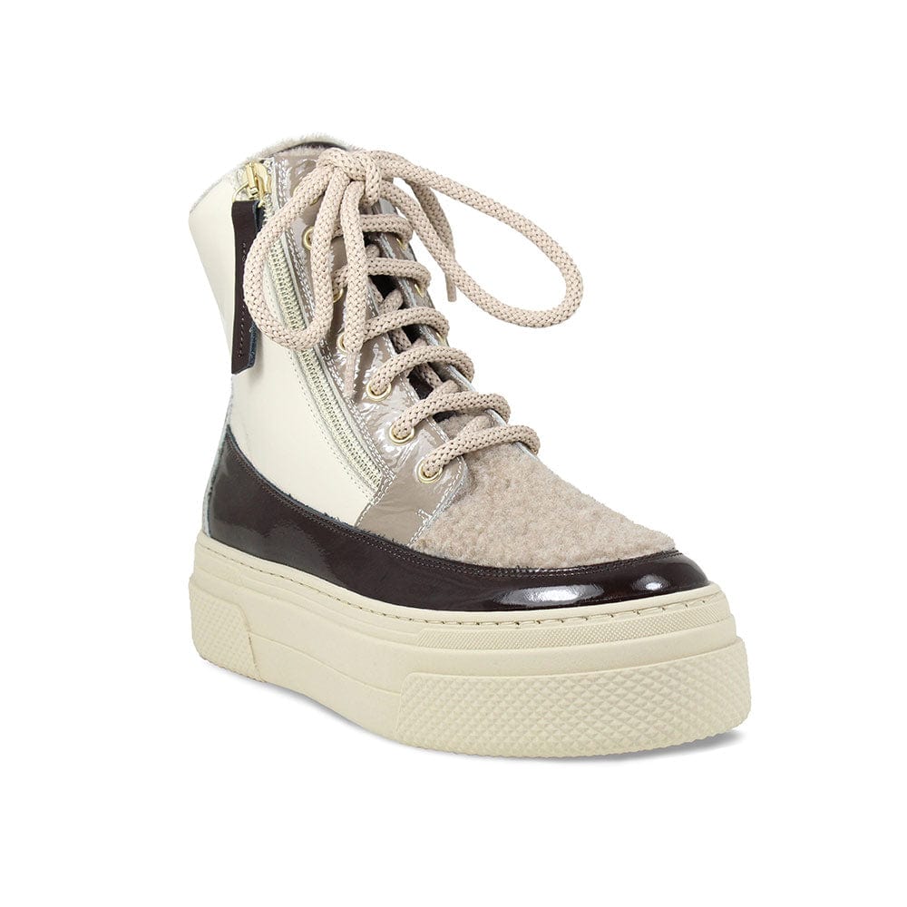 Shoes Destiny: Taupe Multi Patent & Wool Lining Sole Bliss USA