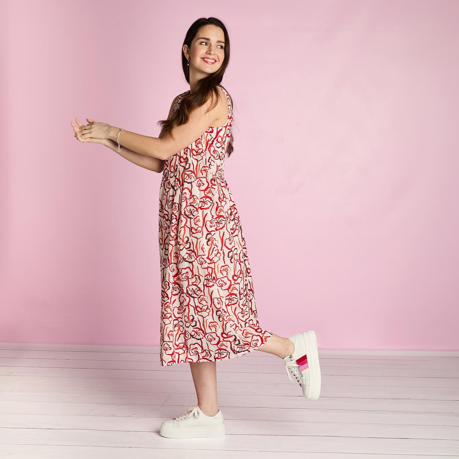 Shoes Diva: White Leather & Pink Multi Sole Bliss USA