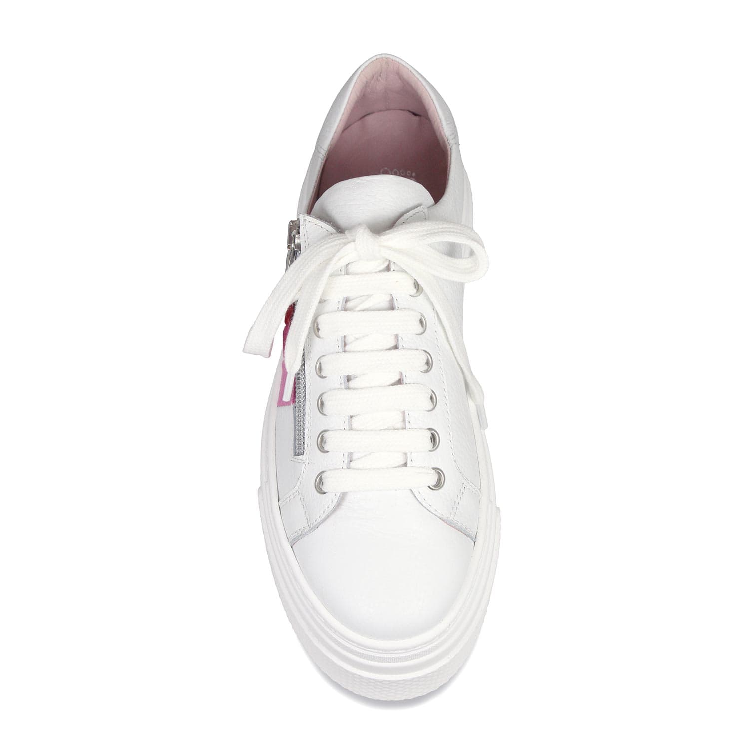 Shoes Diva: White Leather & Pink Multi Sole Bliss USA