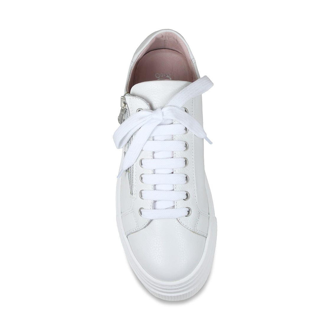 Shoes Diva: White Leather & Silver Glitter Sole Bliss USA