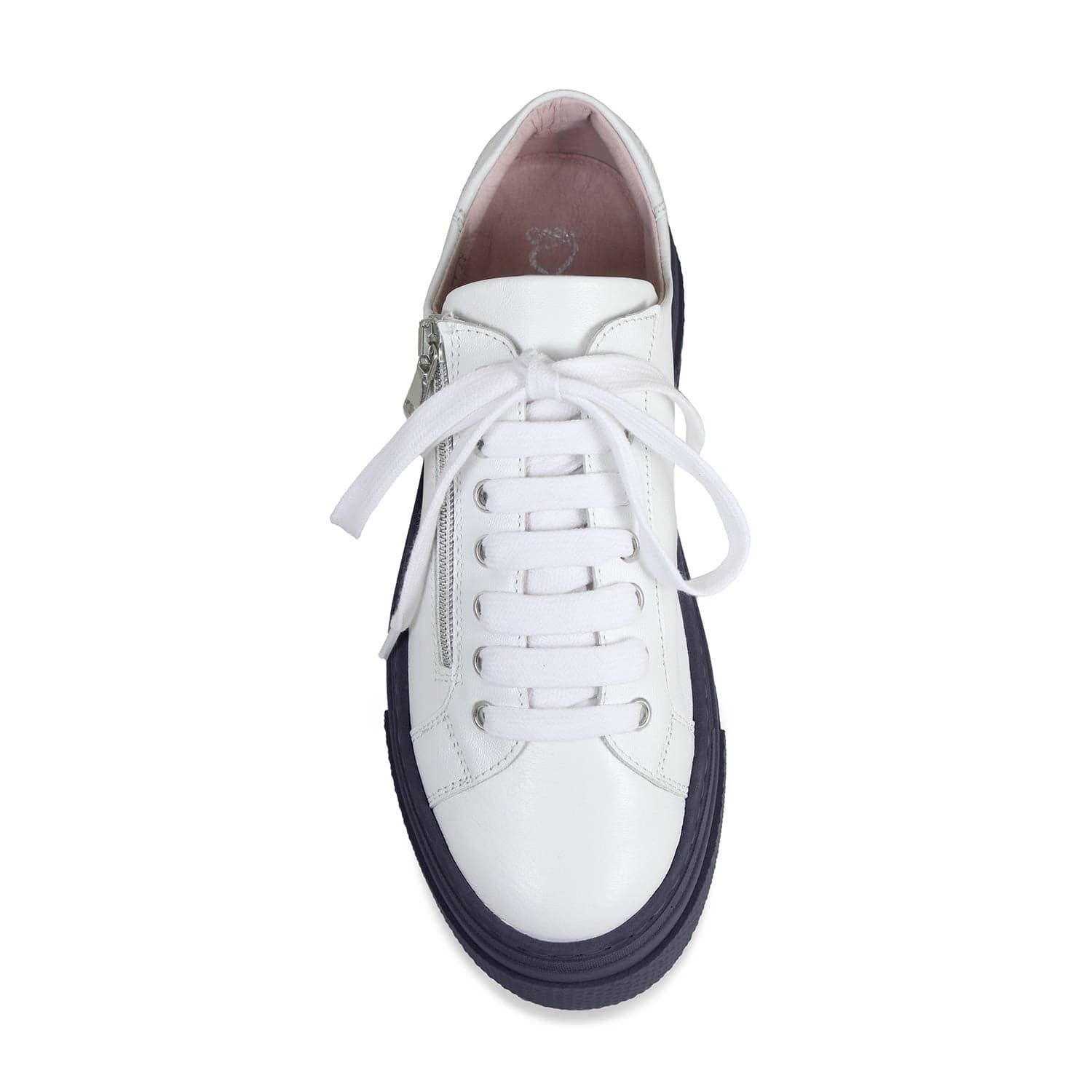 Shoes Diva: White Leather & Navy Sole Bliss USA
