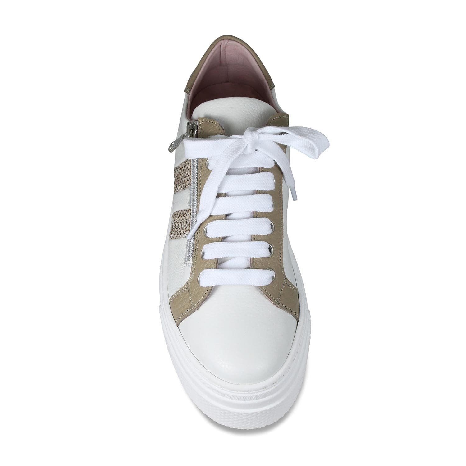 Shoes Diva: White Leather & Taupe Raffia Sole Bliss USA