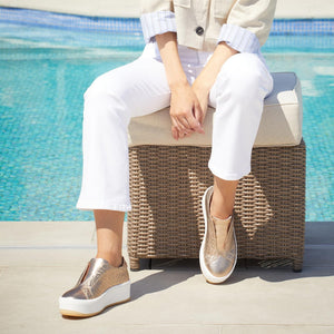 Shoes Drama: Metallic Weave Leather Sole Bliss USA