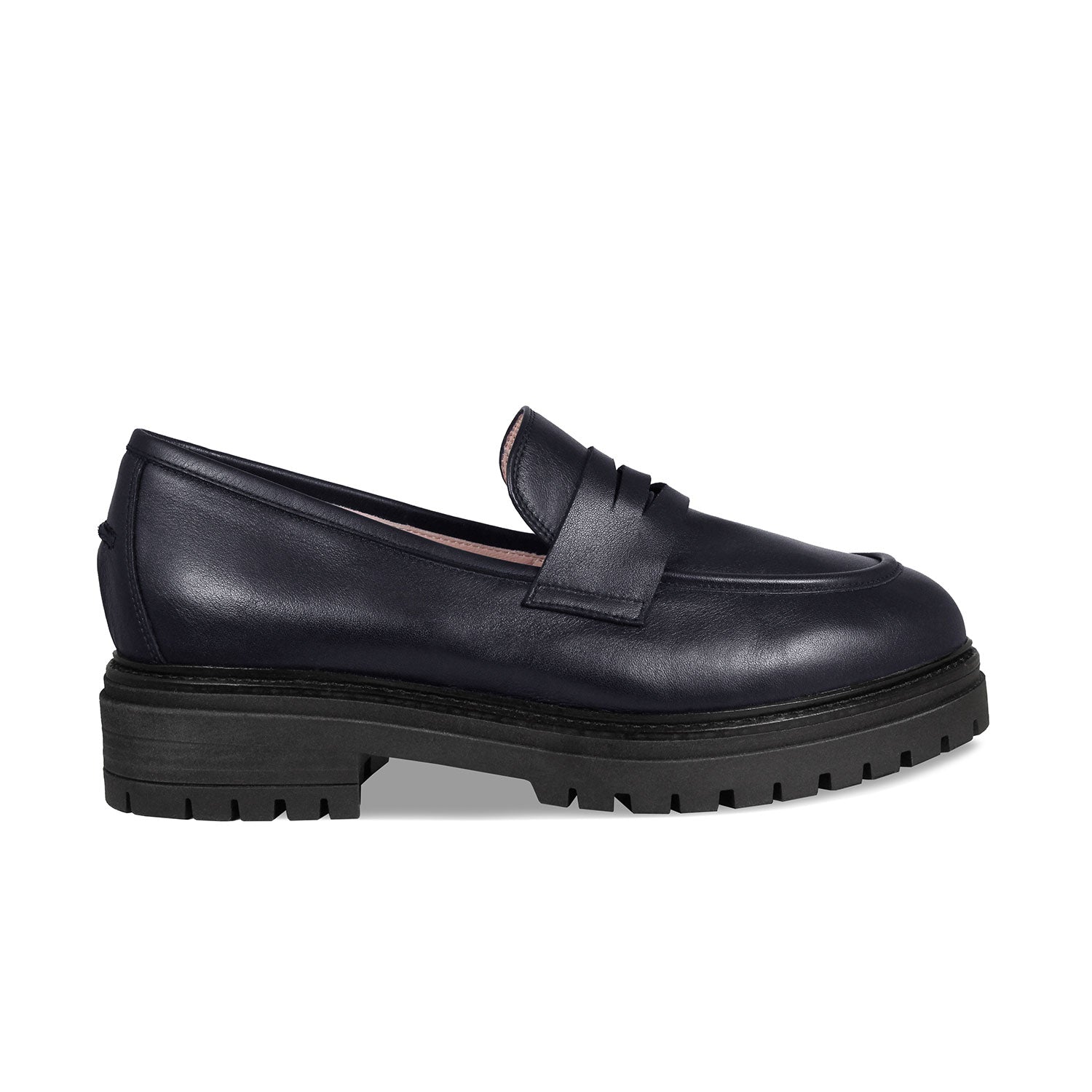 Fame: Navy Leather Shoes Sole Bliss