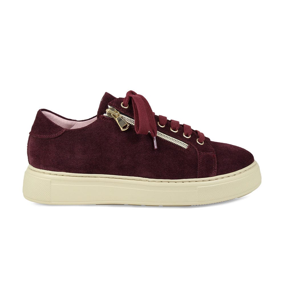 Shoes Feather: Burgundy Suede Sole Bliss USA