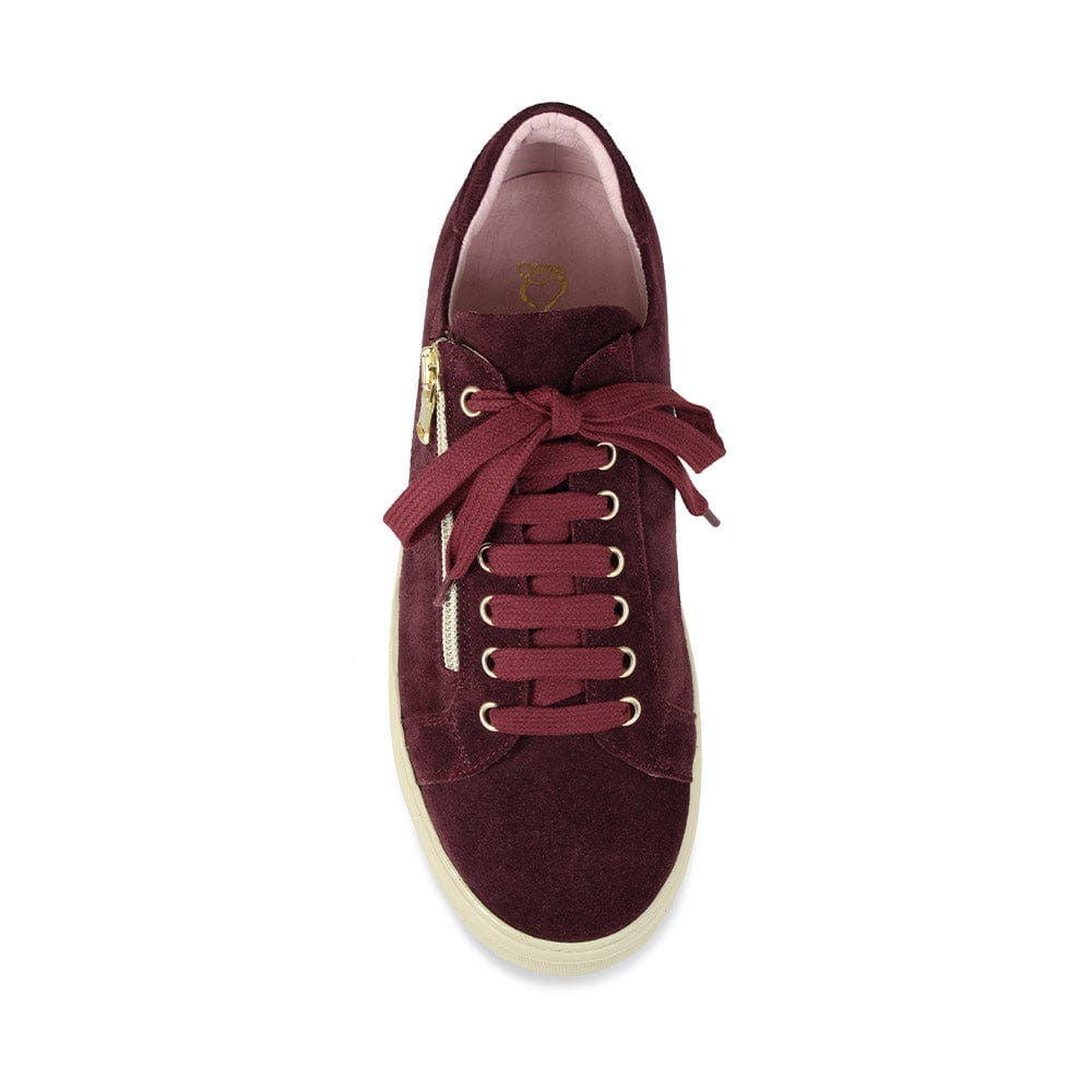 Shoes Feather: Burgundy Suede Sole Bliss USA
