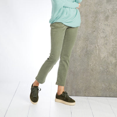 Shoes Feather: Olive Suede Sole Bliss USA