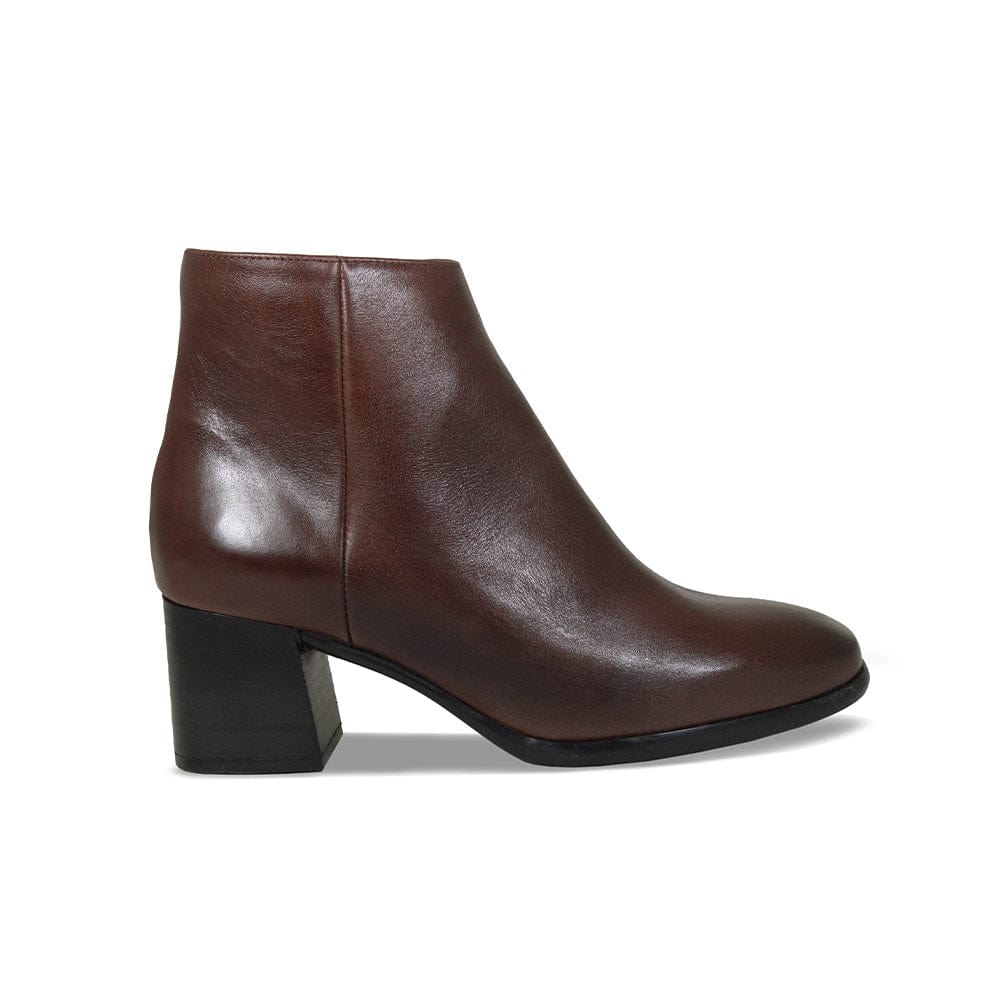Boots Frankie: Chestnut Leather Sole Bliss USA