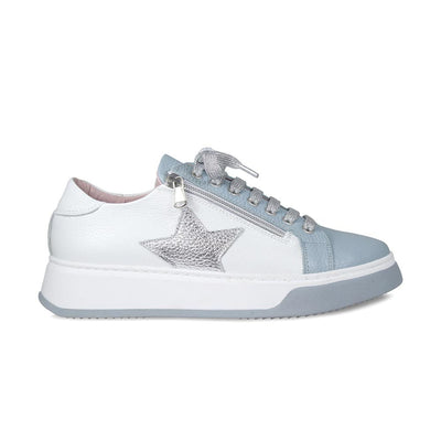 Shoes Galaxy: Pale Blue & White Leather Sole Bliss USA