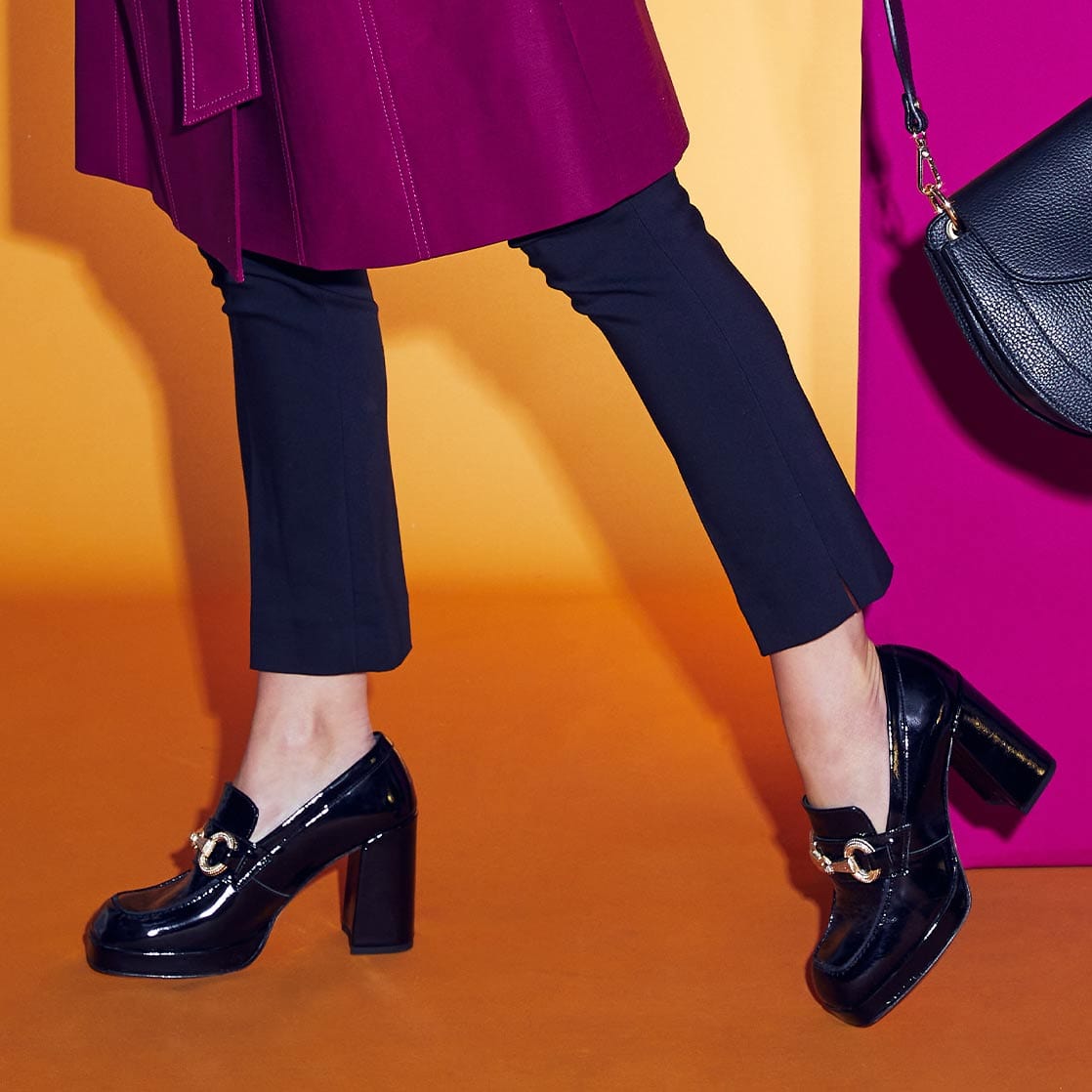 Boots Genevieve: Black Patent Leather Sole Bliss USA