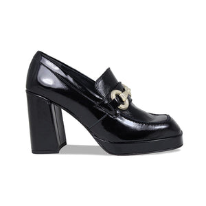 Boots Genevieve: Black Patent Leather Sole Bliss USA