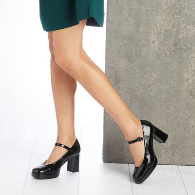 Shoes Gerri: Black Patent Leather Sole Bliss USA