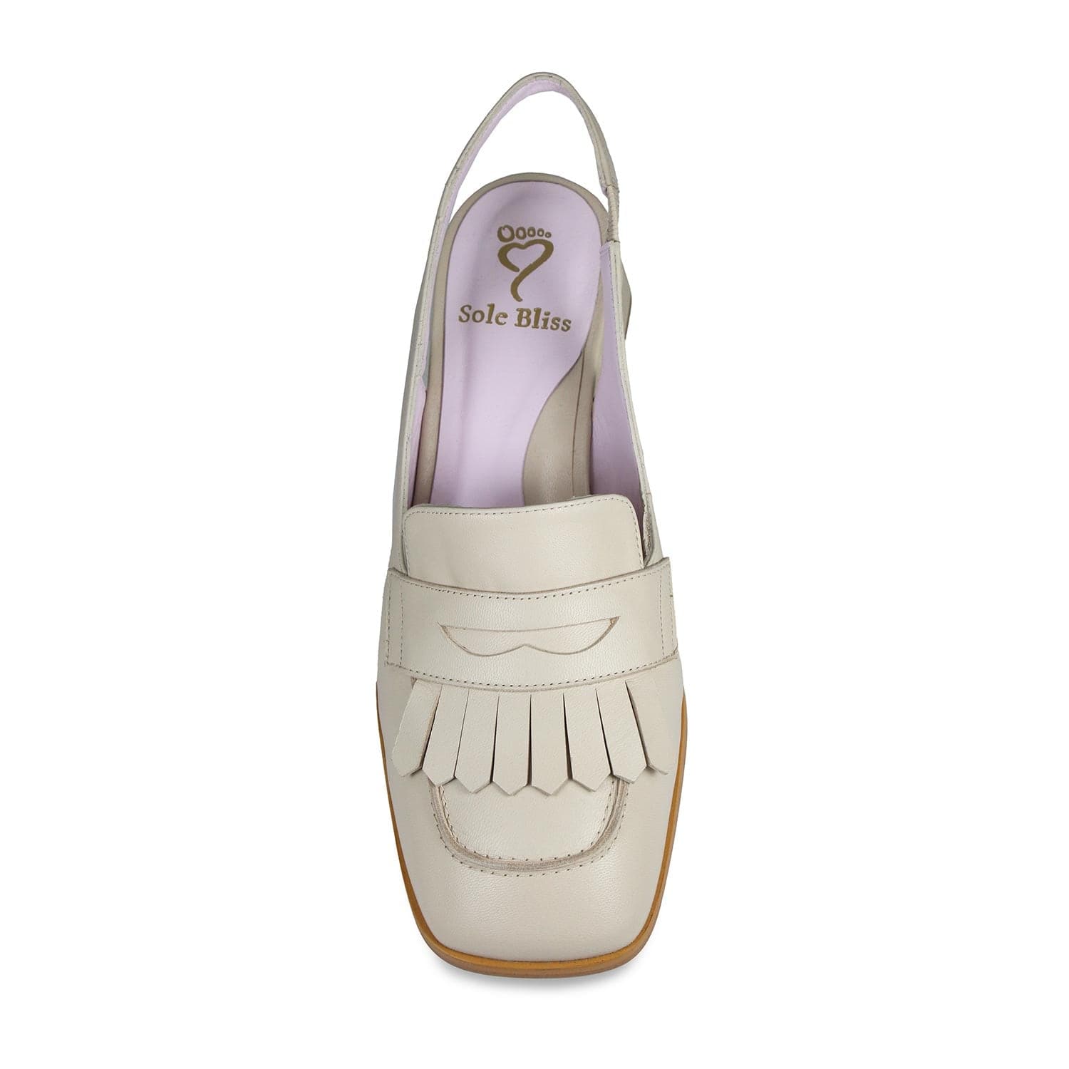 Shoes Gigi: Cream Leather Sole Bliss USA