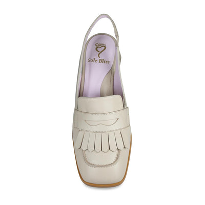Shoes Gigi: Cream Leather Sole Bliss USA