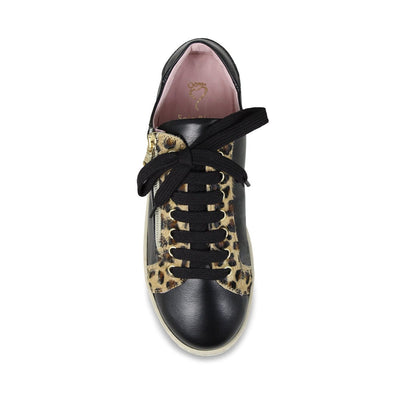 Shoes Hampton: Black Leather & Luxe Leopard Sole Bliss USA