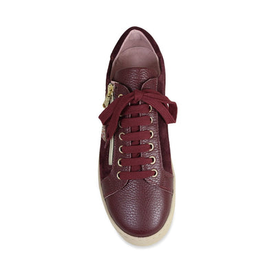 Shoes Hampton Star: Burgundy Leather & Glitter Sole Bliss USA