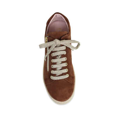 Shoes Hampton Star: Chestnut Suede & Gold Sole Bliss USA