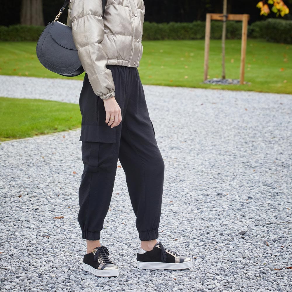 Shoes Hero: Black Leather & Metallic Sole Bliss USA