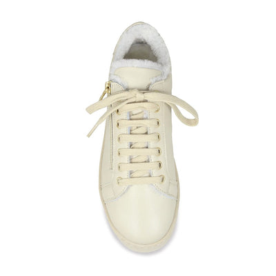 Shoes Honey: Cream Leather & Shearling Sole Bliss USA