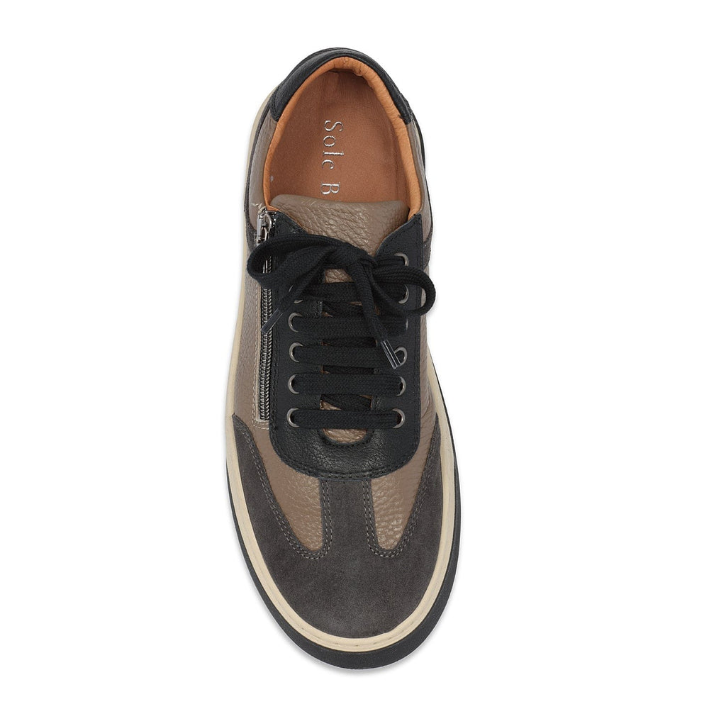 Samson: Gray & Taupe Leather - Plantar Fasciitis Shoes | Sole