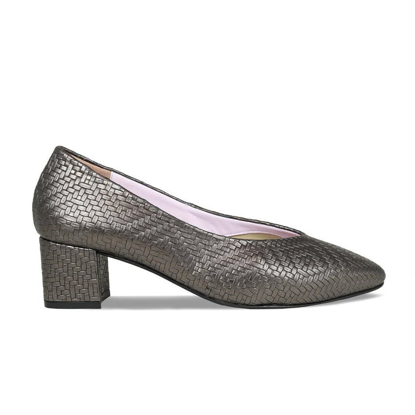 Ingrid: Bronze Weave Leather Shoes Sole Bliss