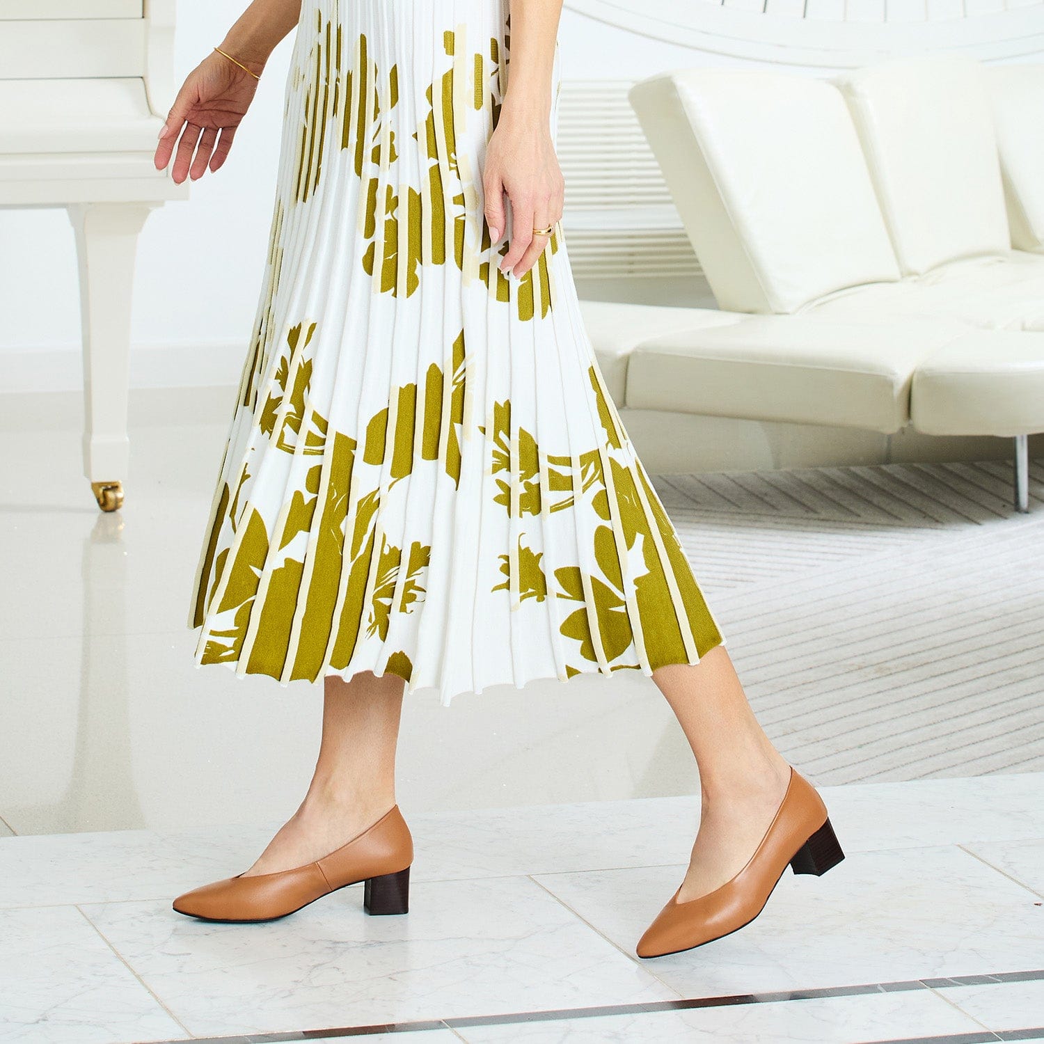 Shoes Ingrid: Tan Leather Sole Bliss USA