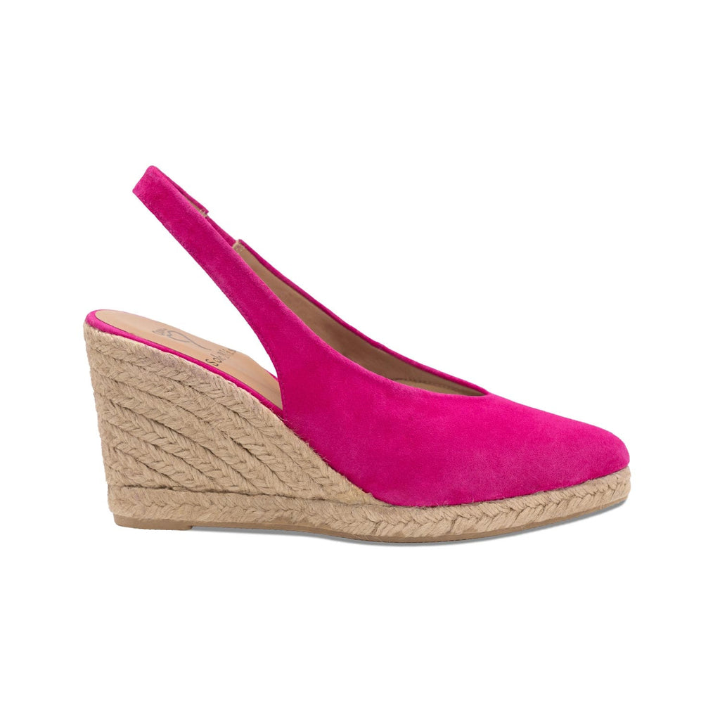 SOL Java: Fuchsia Suede – Closed Toe Wedges | Sole Bliss – Sole Bliss USA
